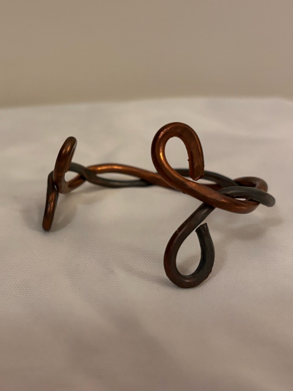 Twisted Open Cuff Bracelet in Copper